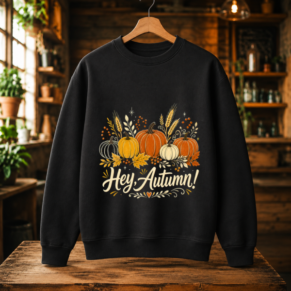 Hey Autumn Pumpkin Greeting Tshirt