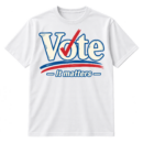 Vote It Matters typographic design with a blue checkmark through the O and red-black underline strokes.