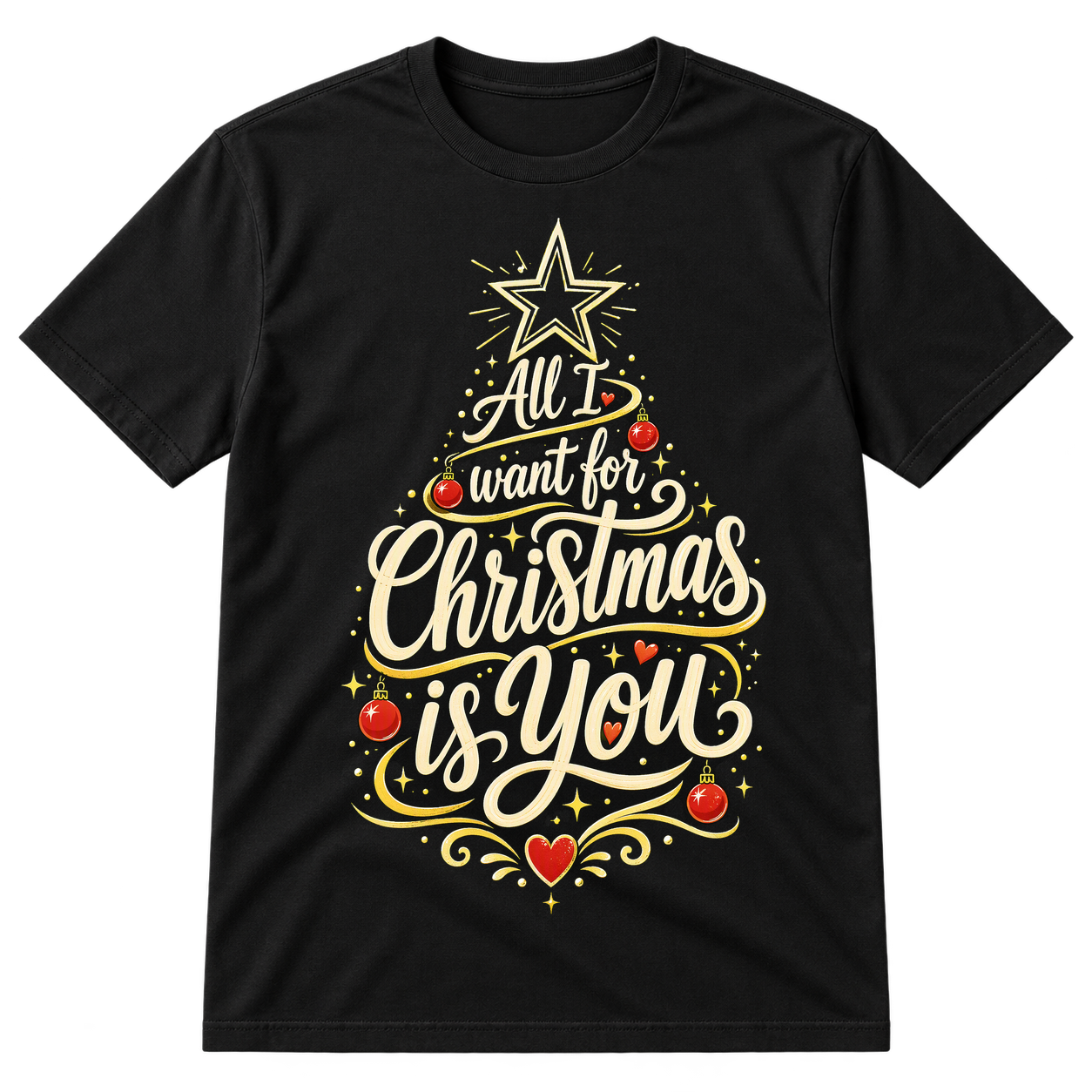 All I Want For Christmas Tree Tshirt