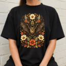 Botanical Bat Floral Illustration Tshirt
