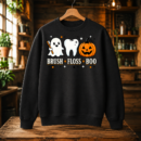 Brush Floss Boo Halloween Dental Humor Tshirt