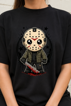 Chibi Jason Voorhees Horror Character Tshirt