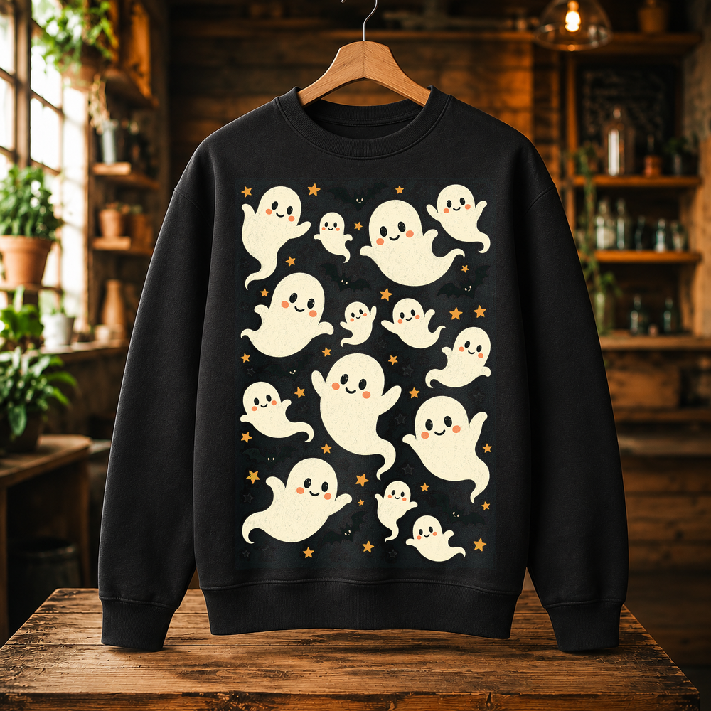 Cute Halloween Ghosts Pattern Tshirt