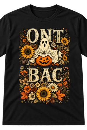 Halloween Ghost Floral Pillow Design Tshirt