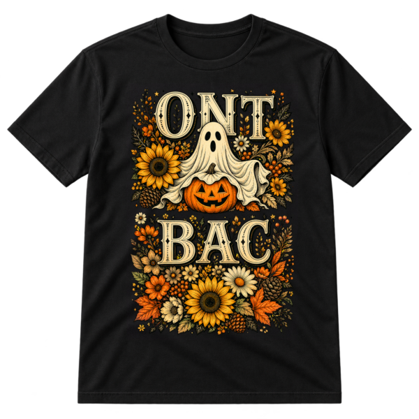 Halloween Ghost Floral Pillow Design Tshirt