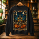 Halloween Haunted House Night Scene Tshirt