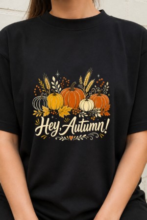 Hey Autumn Pumpkin Greeting Tshirt