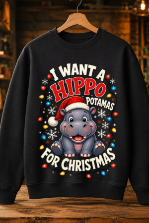 Hippo Potamas Christmas Tshirt