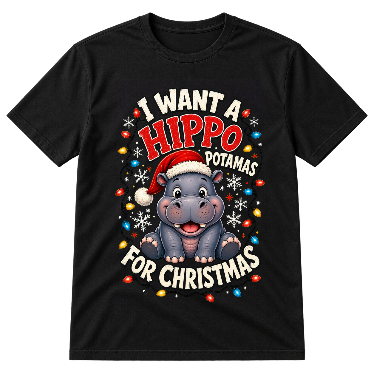 Hippo Potamas Christmas Tshirt