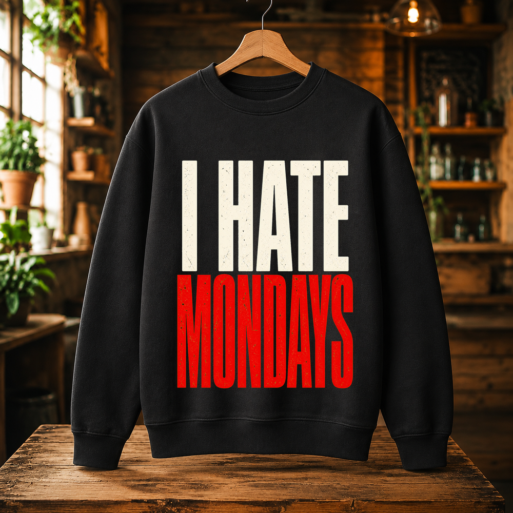 I Hate Mondays Typography Tshirt