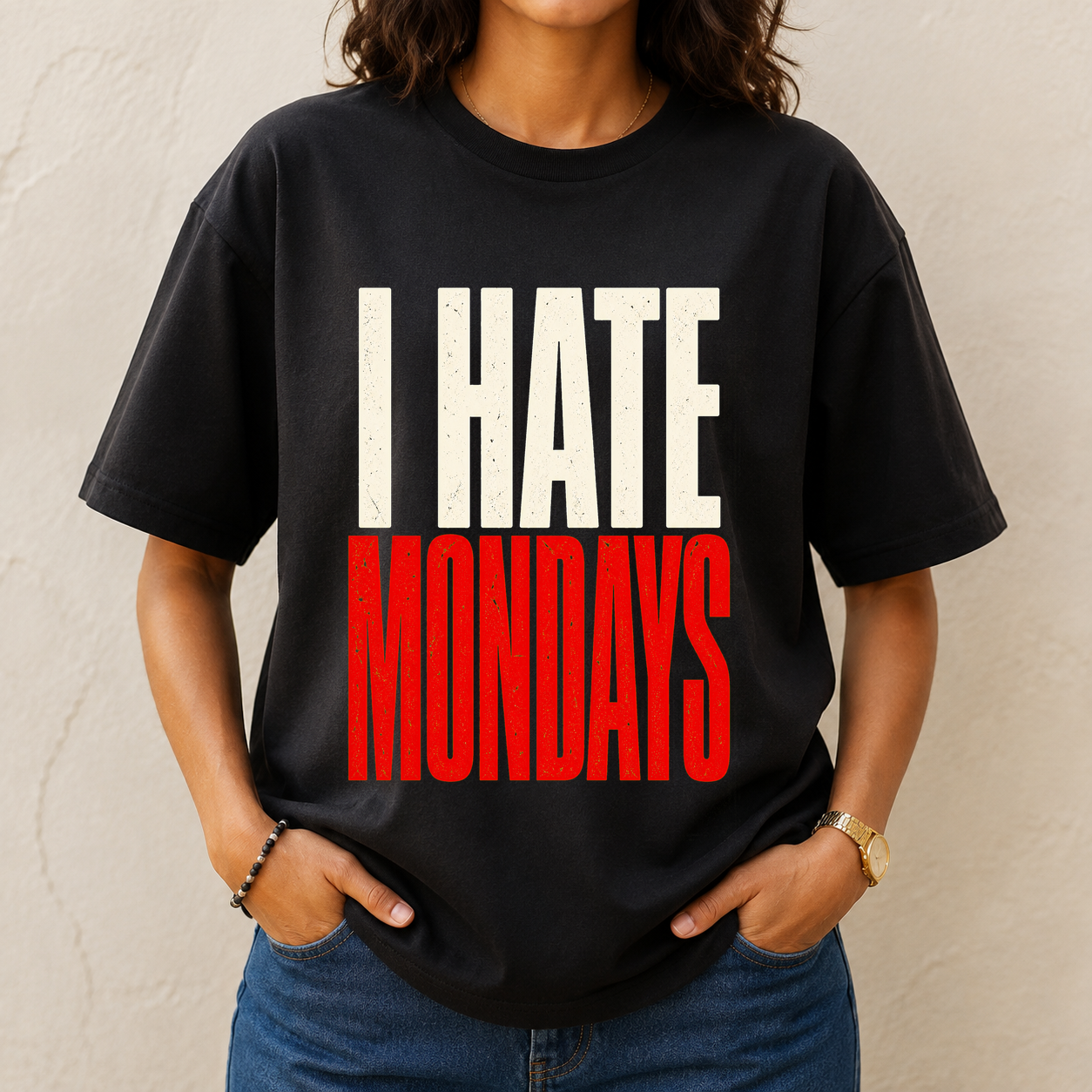 I Hate Mondays Typography Tshirt
