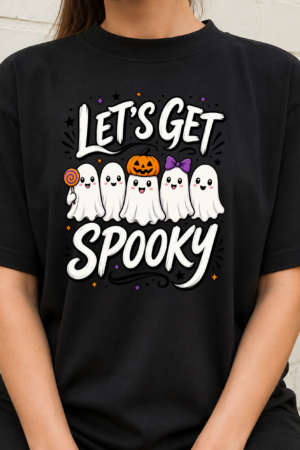 Lets Get Spooky Halloween Ghosts Tshirt