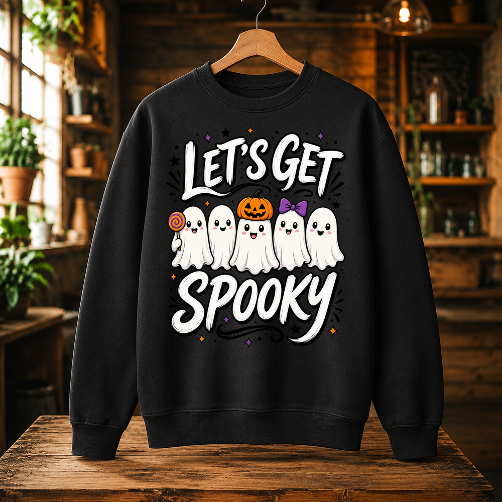 Lets Get Spooky Halloween Ghosts Tshirt