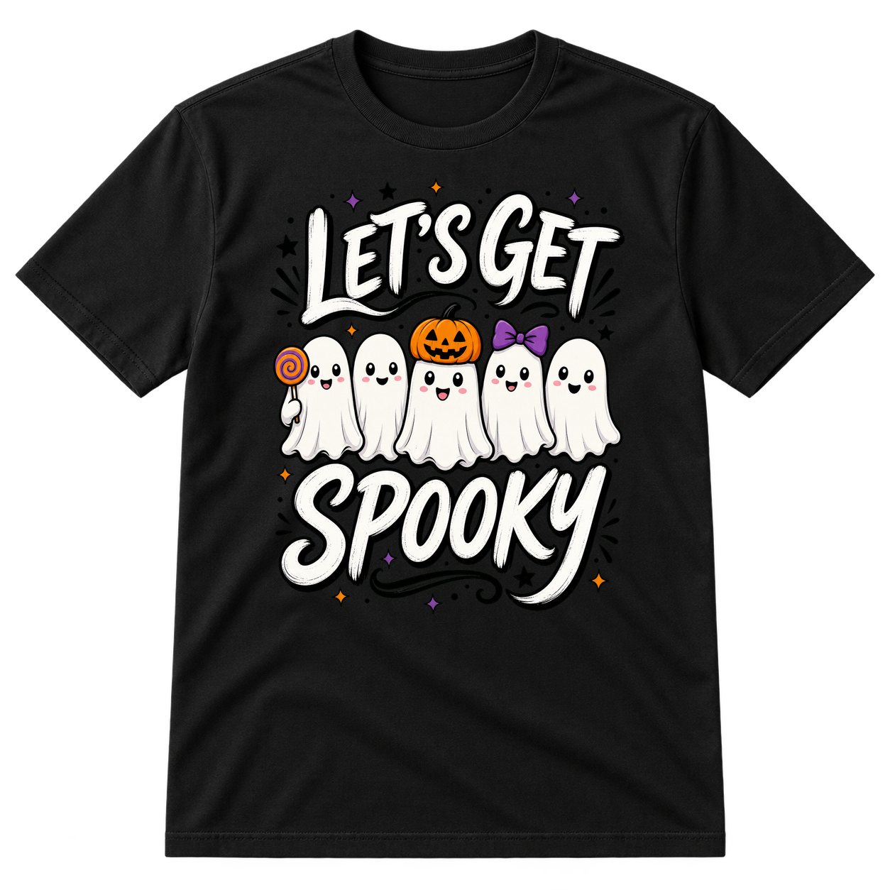 Lets Get Spooky Halloween Ghosts Tshirt