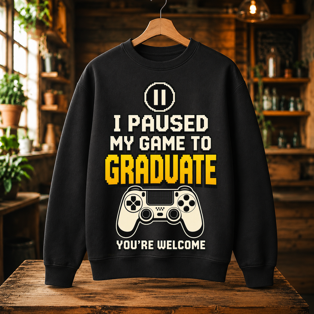 Paused My Game To Graduate Tshirt