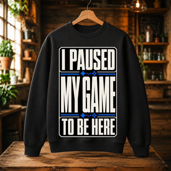Paused My Game Typography Tshirt