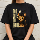 Too Cute To Spook Halloween Cat Tshirt
