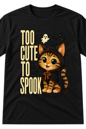 Too Cute To Spook Halloween Cat Tshirt