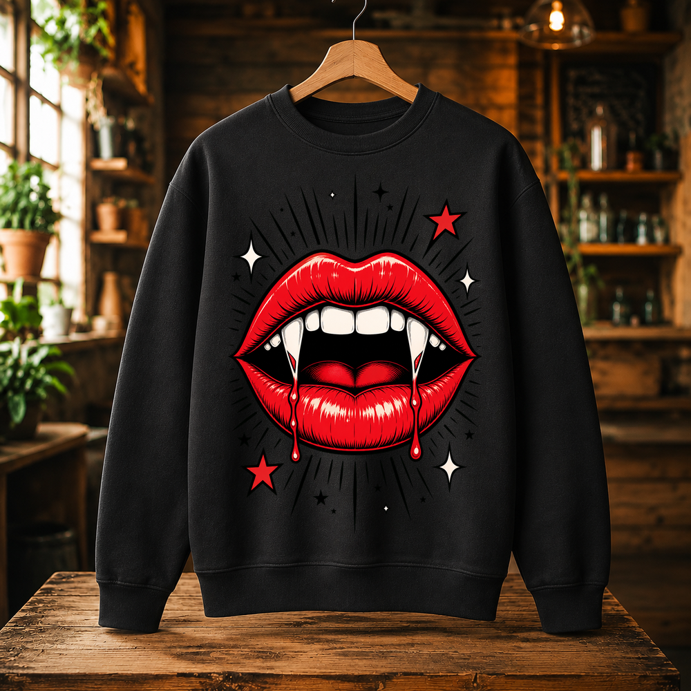 Vampire Lips Fangs Tshirt