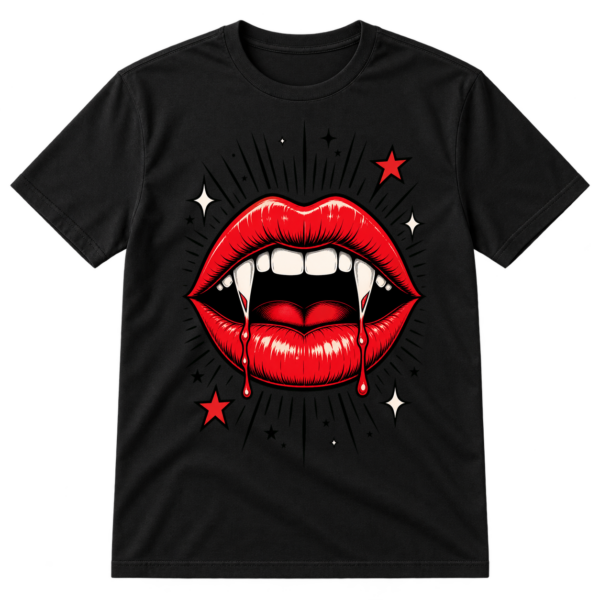 Vampire Lips Fangs Tshirt