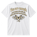 You are enough inspirational quote with an Ally signature and delicate butterfly illustration.