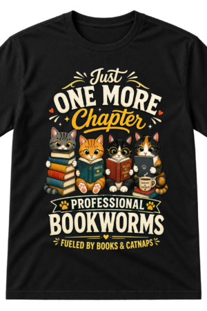 Black Cats Reading Books Tshirt