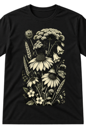 Botanical Wildflower Illustration Tshirt
