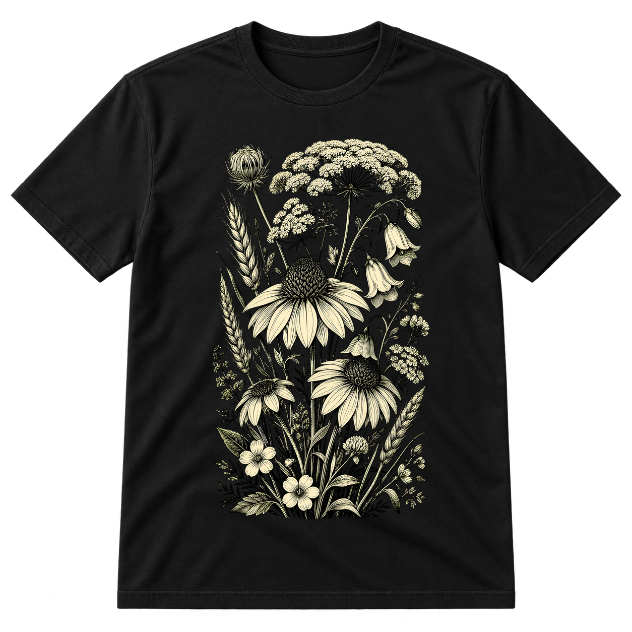 Botanical Wildflower Illustration Tshirt