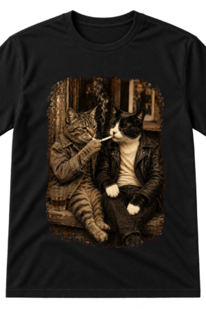 Cats Sharing Cigarette Meme Tshirt
