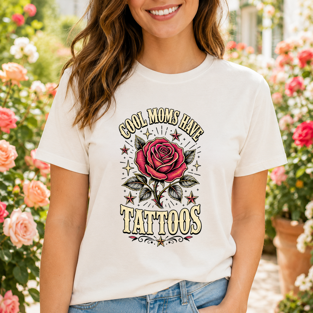Cool Moms Have Tattoos Tshirt