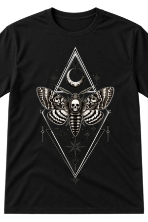 Death Head Moth Geometric Triangle Tshirt