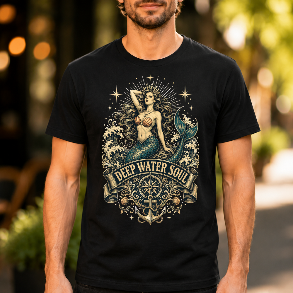 Deep Water Soul Mermaid Vintage Tshirt