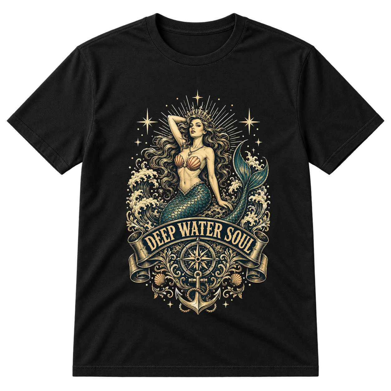 Deep Water Soul Mermaid Vintage Tshirt