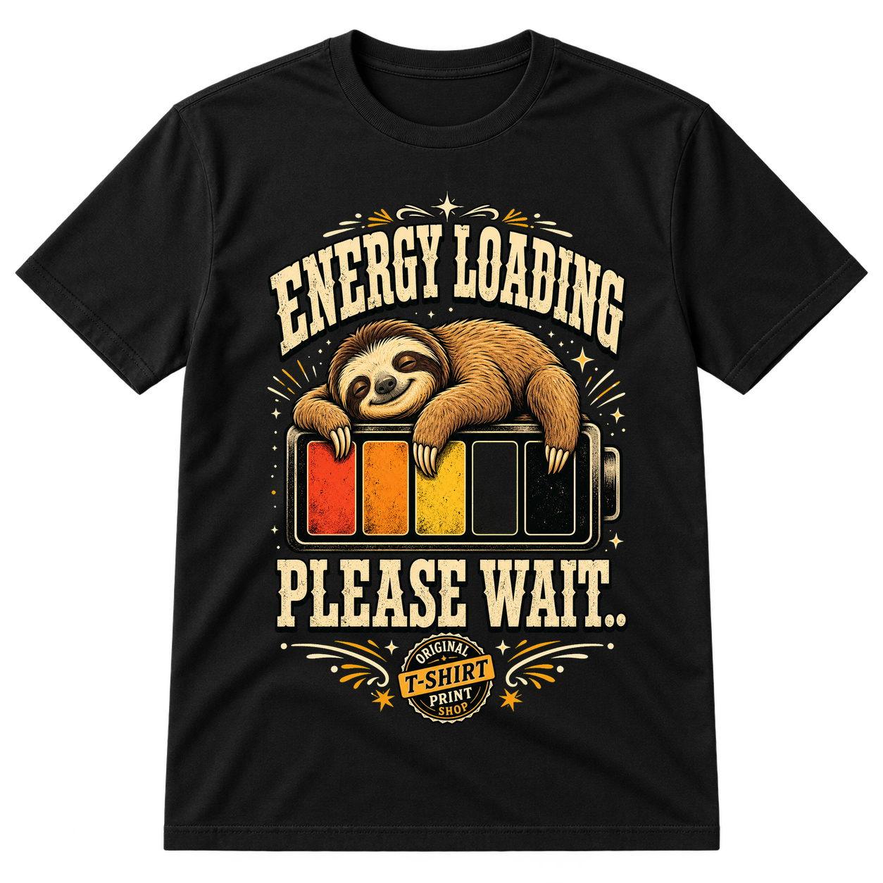 Energy Loading Sloth Tshirt