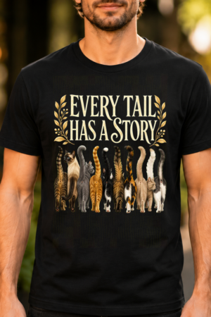 Every Tail Has A Story Cat Design Tshirt