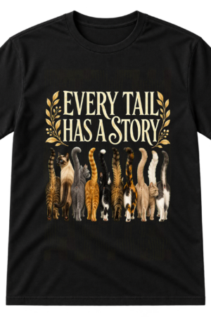 Every Tail Has A Story Cat Design Tshirt