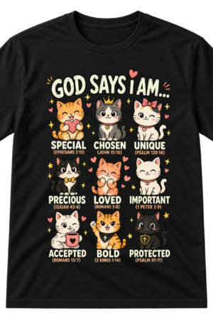 God Says I Am Cats Affirmations Tshirt