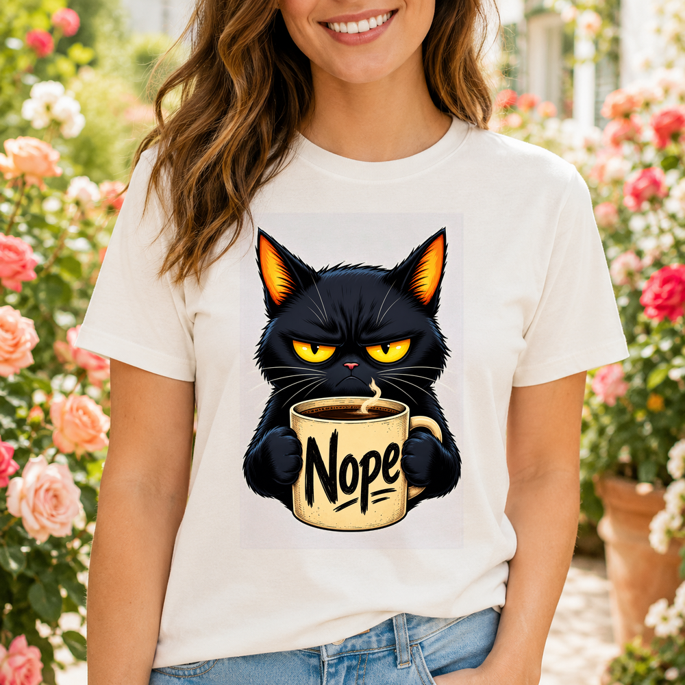 Grumpy Cat Coffee Nope Tshirt