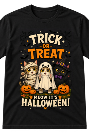 Halloween Trio Cats Costume Tshirt