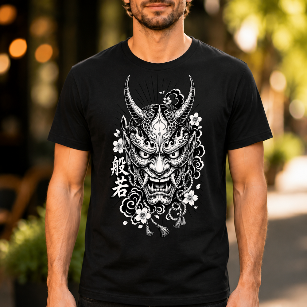Hannya Mask Japanese Demon Tshirt