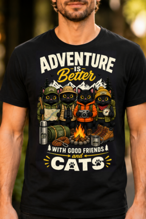 Hiking Cats Adventure Crew Tshirt