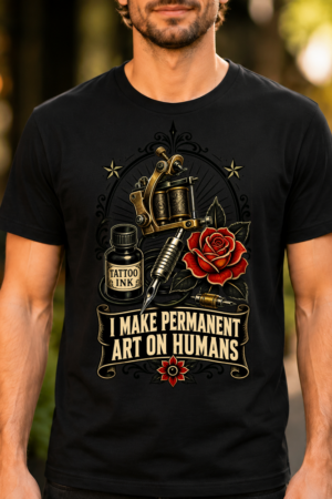 I Make Permanent Art On Humans Tattoo Tshirt