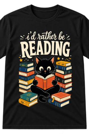 Id Rather Be Reading Cat Tshirt