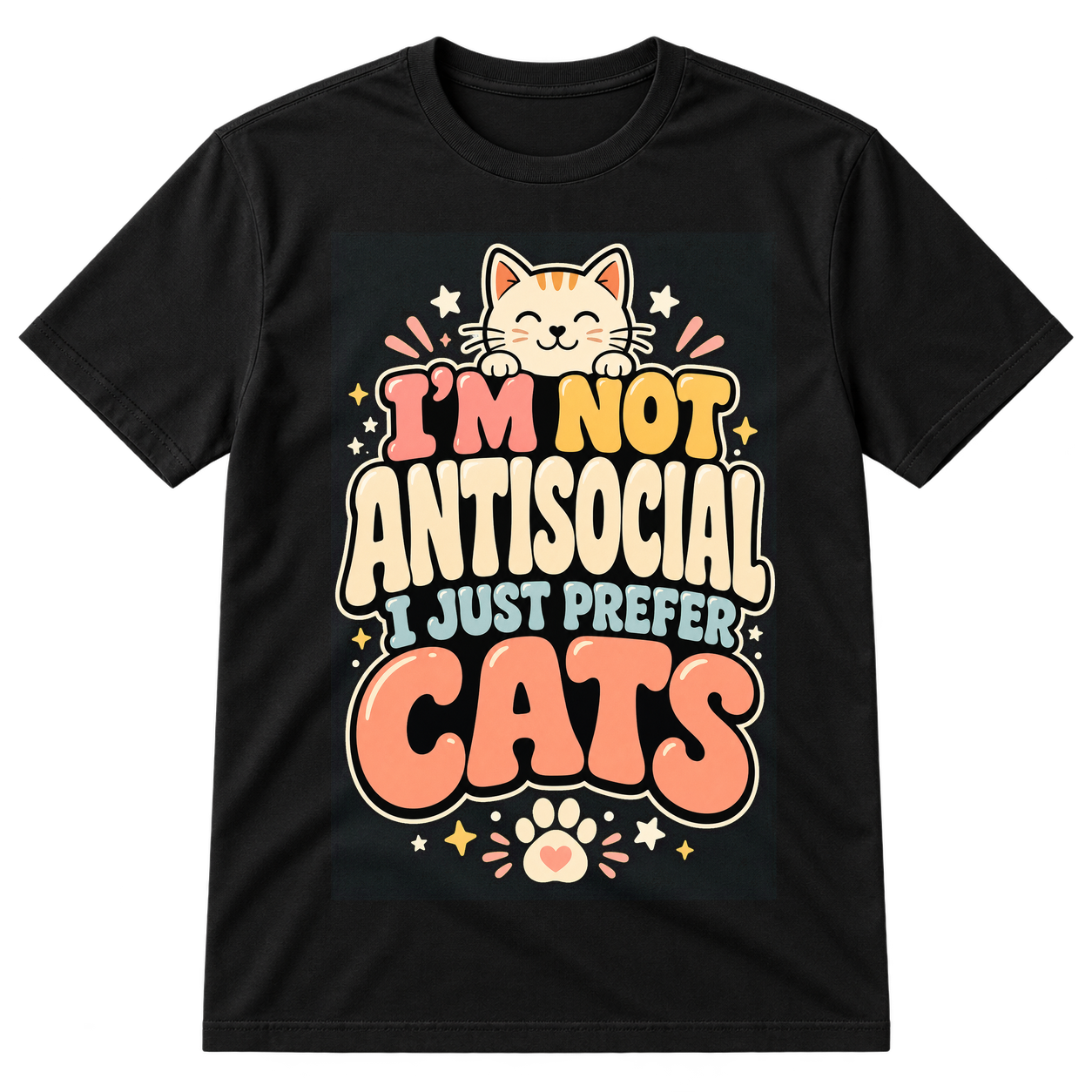 Im Not Antisocial I Just Prefer Cats Tshirt