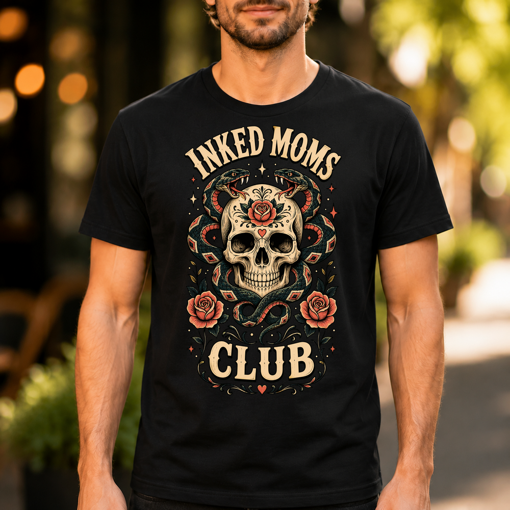 Inked Moms Club Skull Snake Tshirt