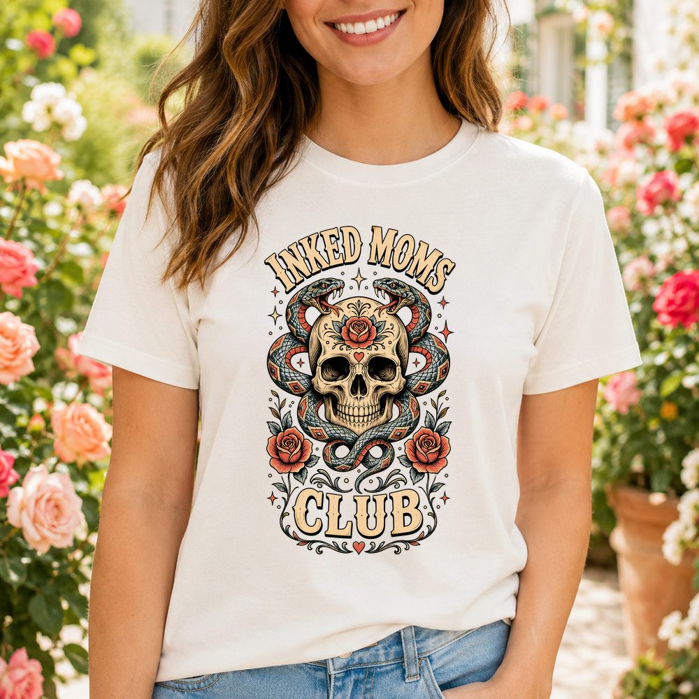 Inked Moms Club Skull Snake Tshirt