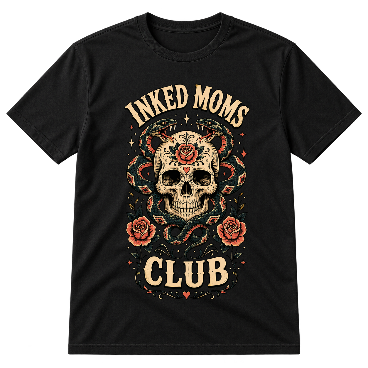 Inked Moms Club Skull Snake Tshirt