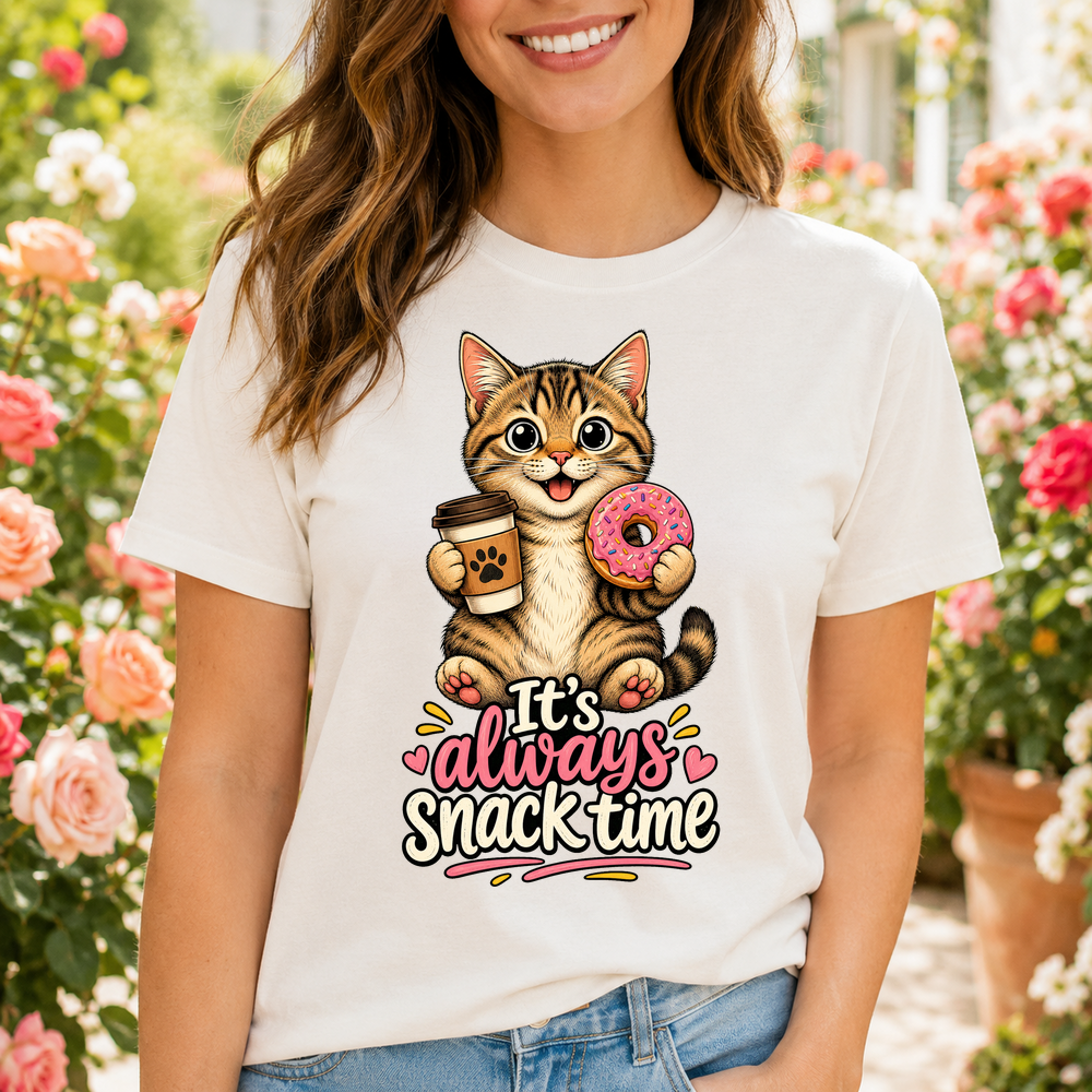 Its Always Snack Time Cat Tshirt