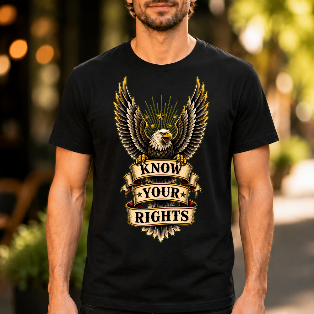 Know Your Rights Eagle Banner Tshirt