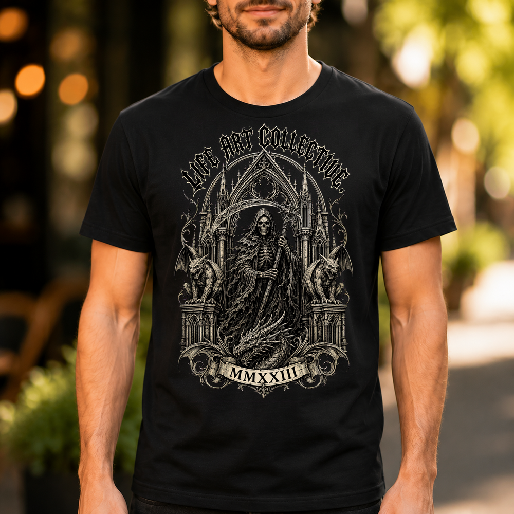 Life Art Collective Grim Reaper Gothic Tshirt